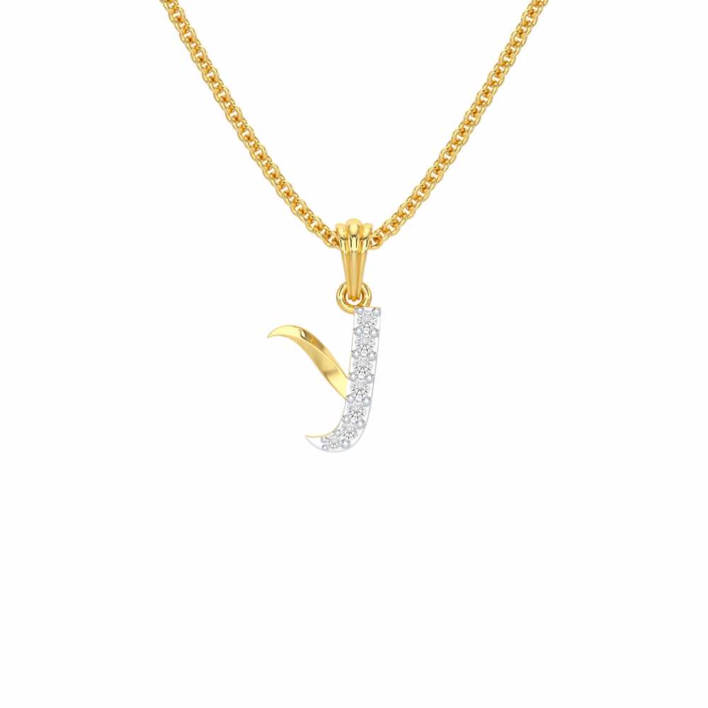 Y-Luke Silver Pendant - Yellow Gold - Image 1