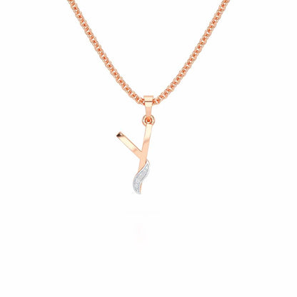 Y-Spark Silver Pendant - Rose Gold - Image 1