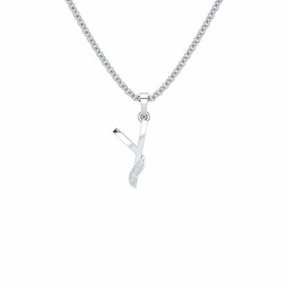 Y-Spark Silver Pendant - White Gold - Image 1