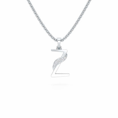 Z-Spark Silver Pendant - White Gold - Image 1