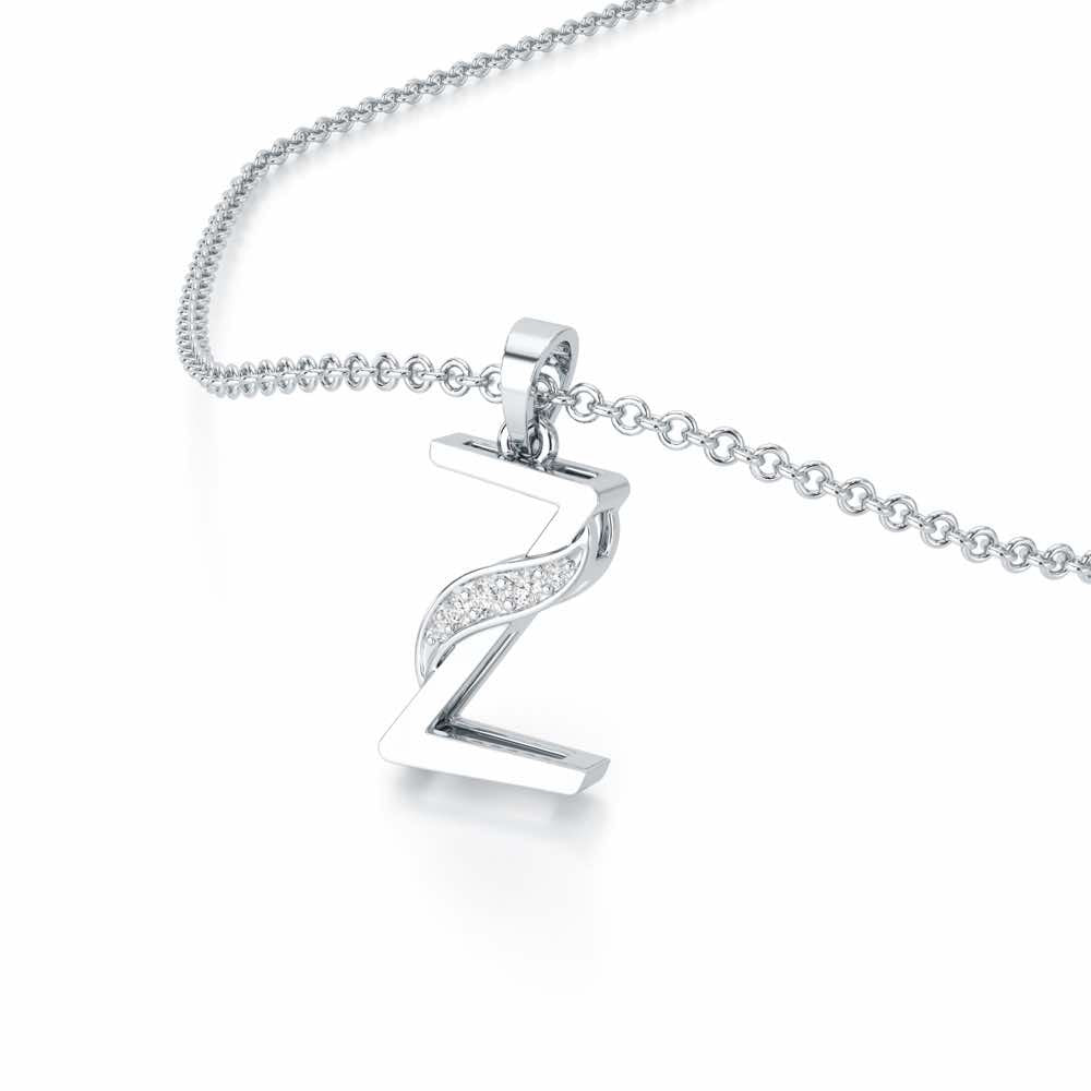 Z-Spark Silver Pendant - White Gold - Image 2