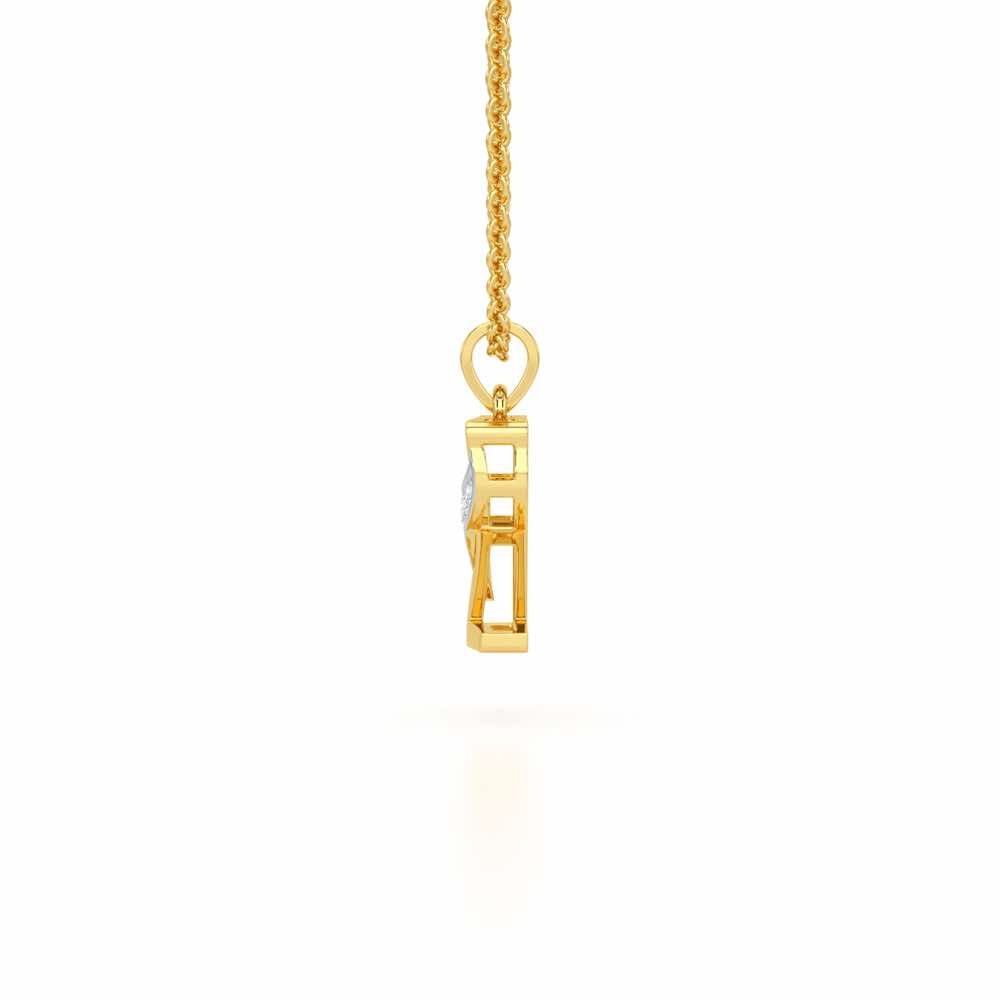 Z-Spark Silver Pendant - Yellow Gold - Image 3