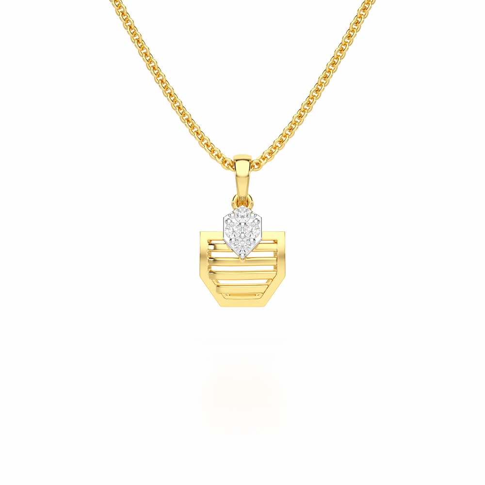 Twilight Whisper Silver Pendant - Yellow Gold - Image 1