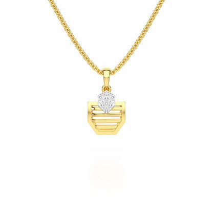 Twilight Whisper Silver Pendant - Yellow Gold - Image 1