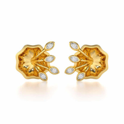 Vibrant Twigs Silver Earrings - Yellow Gold - Image 1