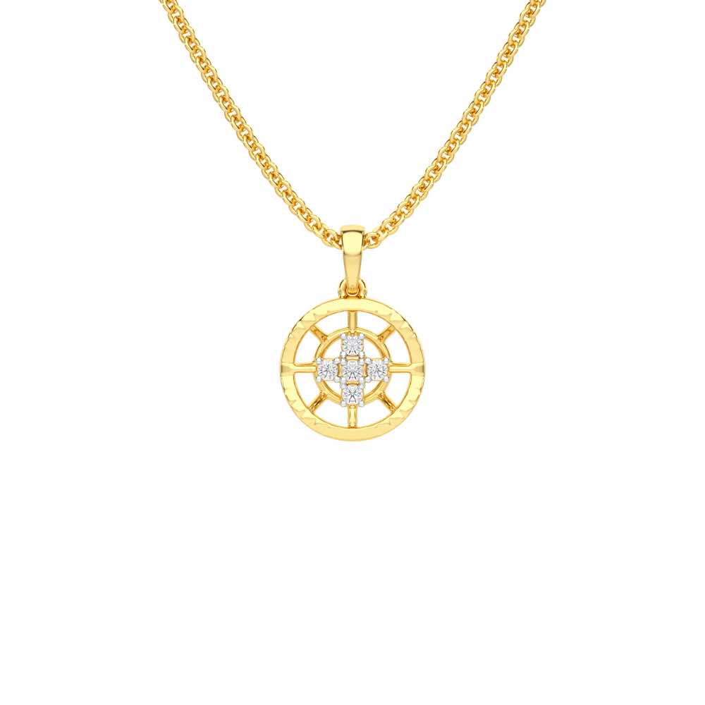 Dawn Light Silver Pendant - Yellow Gold - Image 1