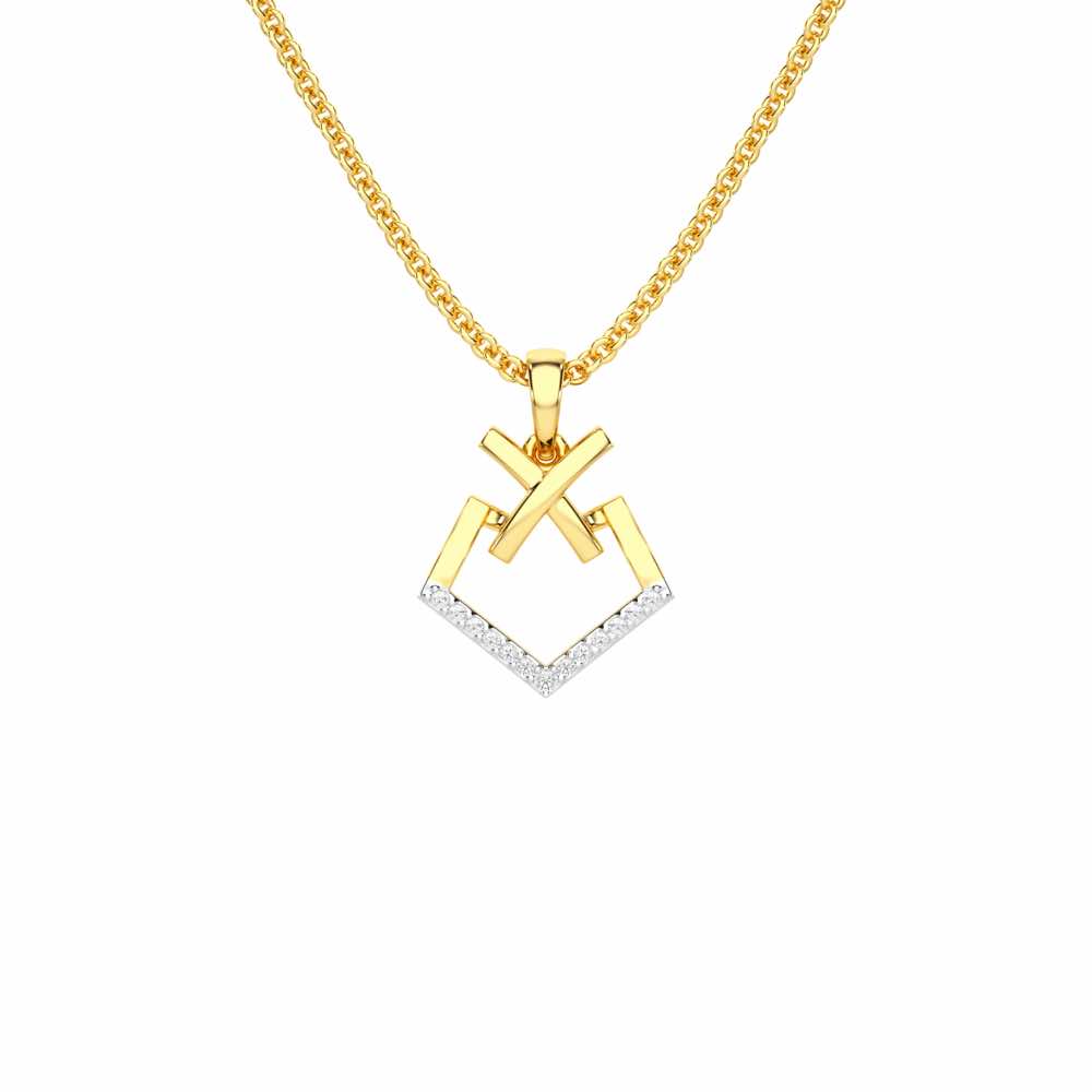Cross Glow Silver Pendant - Yellow Gold - Image 1