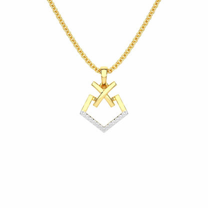 Cross Glow Silver Pendant - Yellow Gold - Image 1
