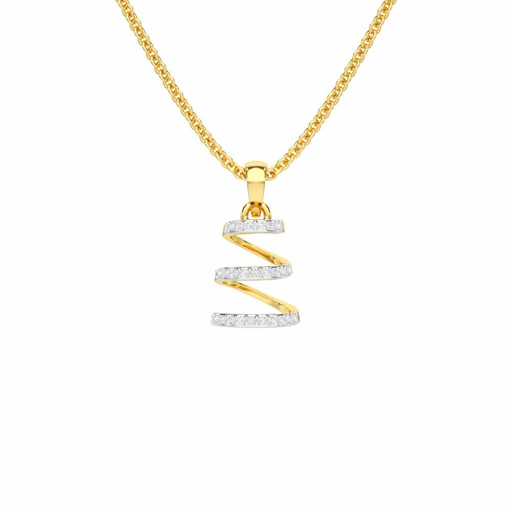 Twinkle Tranquility Silver Pendant - Yellow Gold - Image 1
