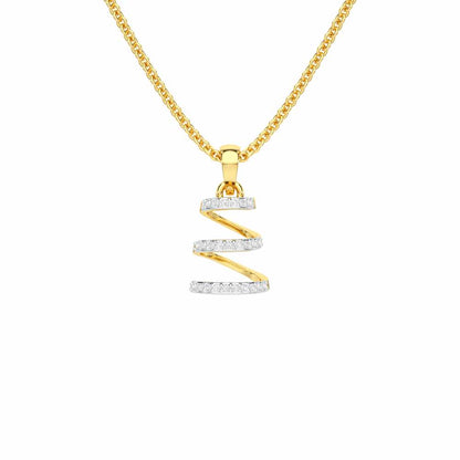 Twinkle Tranquility Silver Pendant - Yellow Gold - Image 1