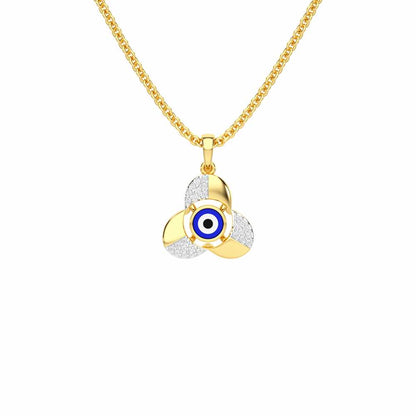 Eye of Fortitude Silver Pendant - Yellow Gold - Image 1