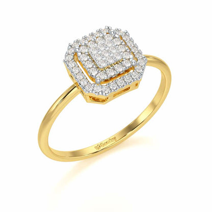 Syrina Glow Silver Ring - Yellow Gold - Image 1