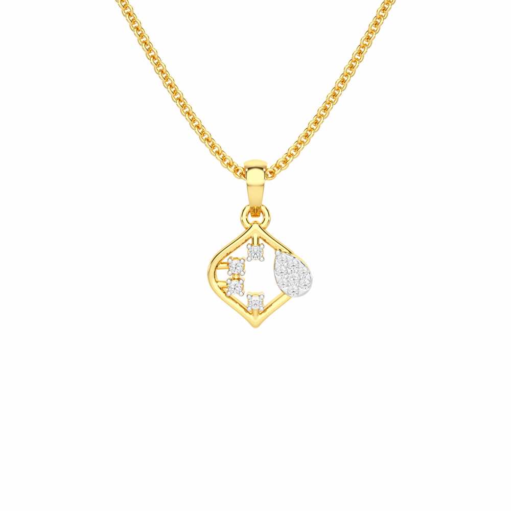 Starlit Charm Silver Pendant - Yellow Gold - Image 1