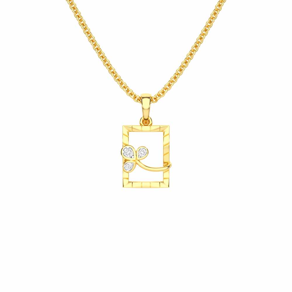 Opal Shine Silver Pendant - Yellow Gold - Image 1