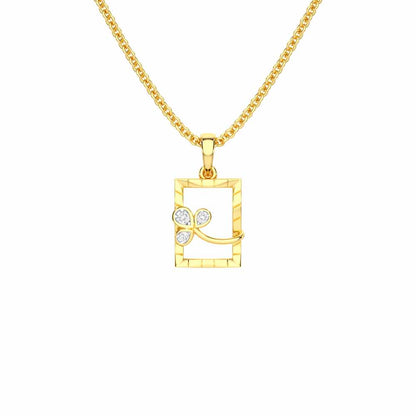 Opal Shine Silver Pendant - Yellow Gold - Image 1