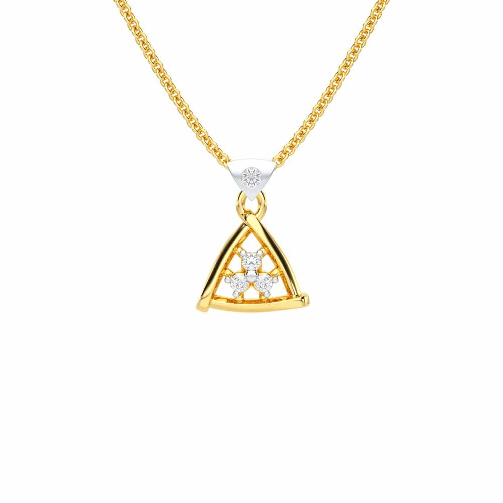 Shimmer Delight Silver Pendant - Yellow Gold - Image 1