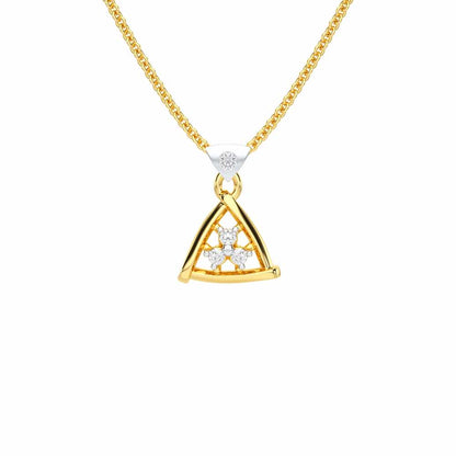 Shimmer Delight Silver Pendant - Yellow Gold - Image 1