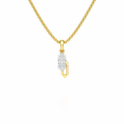 Moonbeam Glow Silver Pendant - Yellow Gold - Image 1