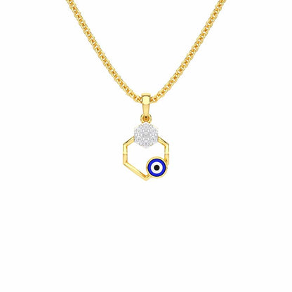 Seeing Shield Silver Pendant - Yellow Gold - Image 1