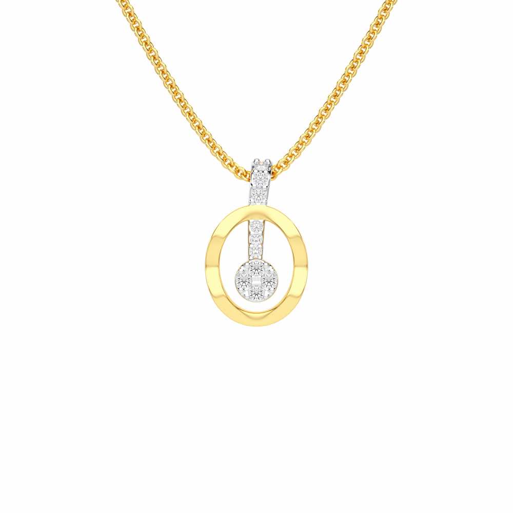 Moonlit Grace Silver Pendant - Yellow Gold - Image 1