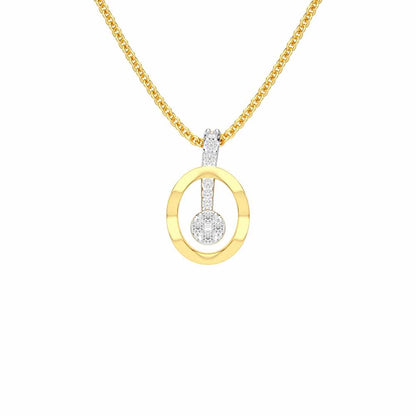 Moonlit Grace Silver Pendant - Yellow Gold - Image 1