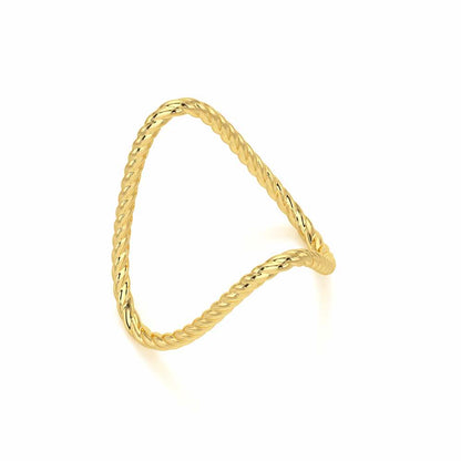 Esme Armlet Silver Ring - Yellow Gold - Image 1