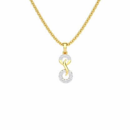 Delicate Halos Silver Pendant - Yellow Gold - Image 1
