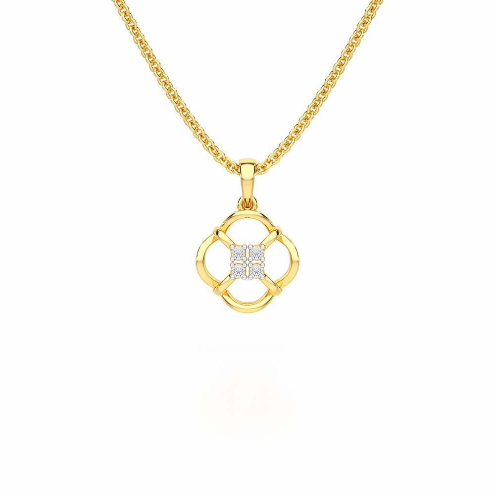 Glint of Grace Silver Pendant - Yellow Gold - Image 1