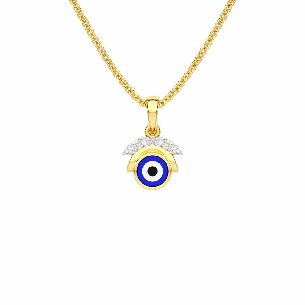 Omni Eye Silver Pendant - Yellow Gold - Image 1