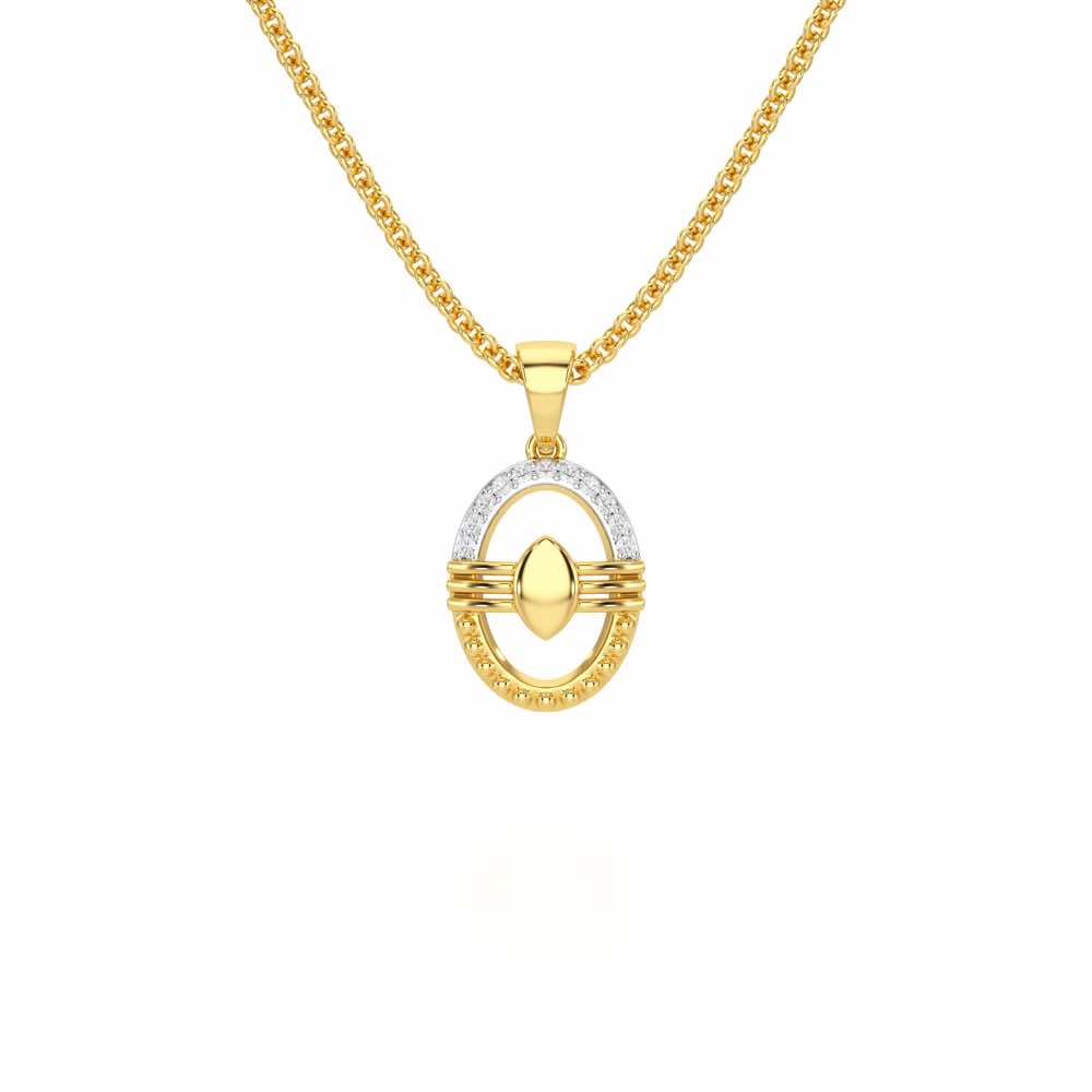 Trinetradhari Silver Pendant - Yellow Gold - Image 1