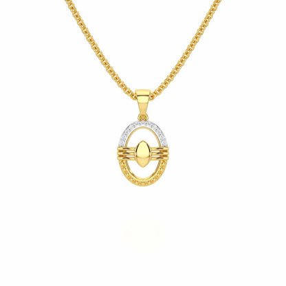 Trinetradhari Silver Pendant - Yellow Gold - Image 1