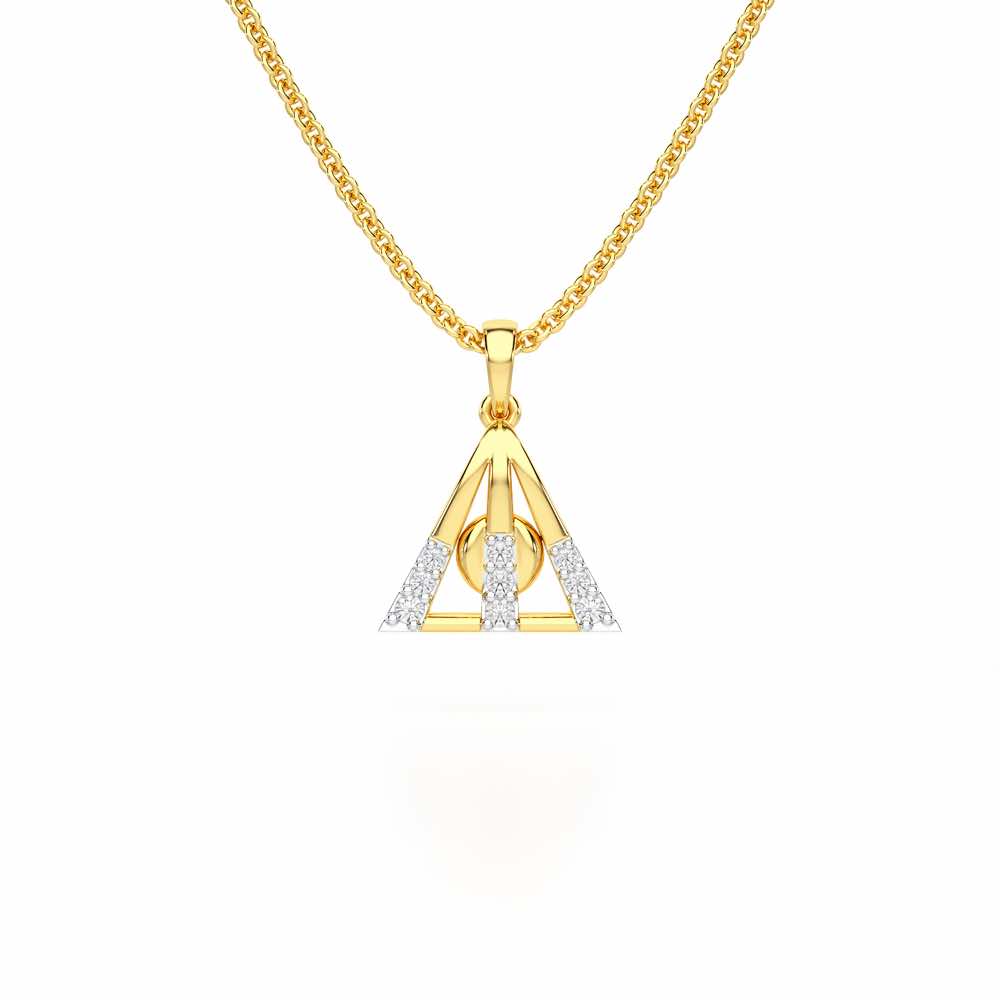 Pure Shine Silver Pendant - Yellow Gold - Image 1