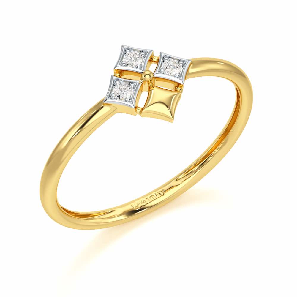 Four Pinch Silver Ring