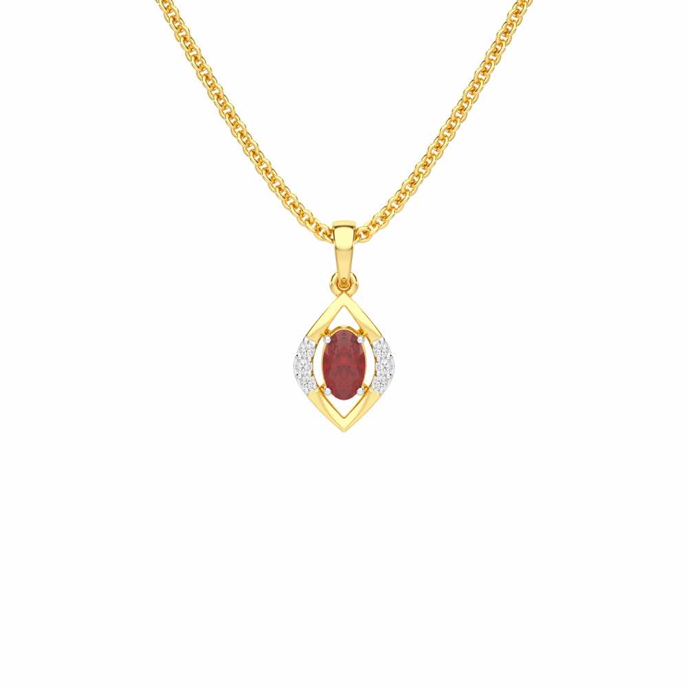 Gleam of Serenity Silver Pendant - Yellow Gold - Image 1
