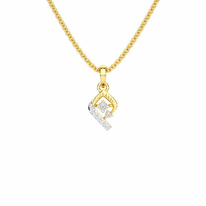 Celestial Glow Silver Pendant - Yellow Gold - Image 1