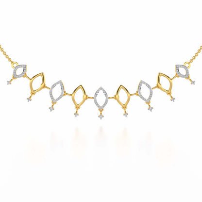 Ocean Serenity Silver Necklace - Yellow Gold - Image 1