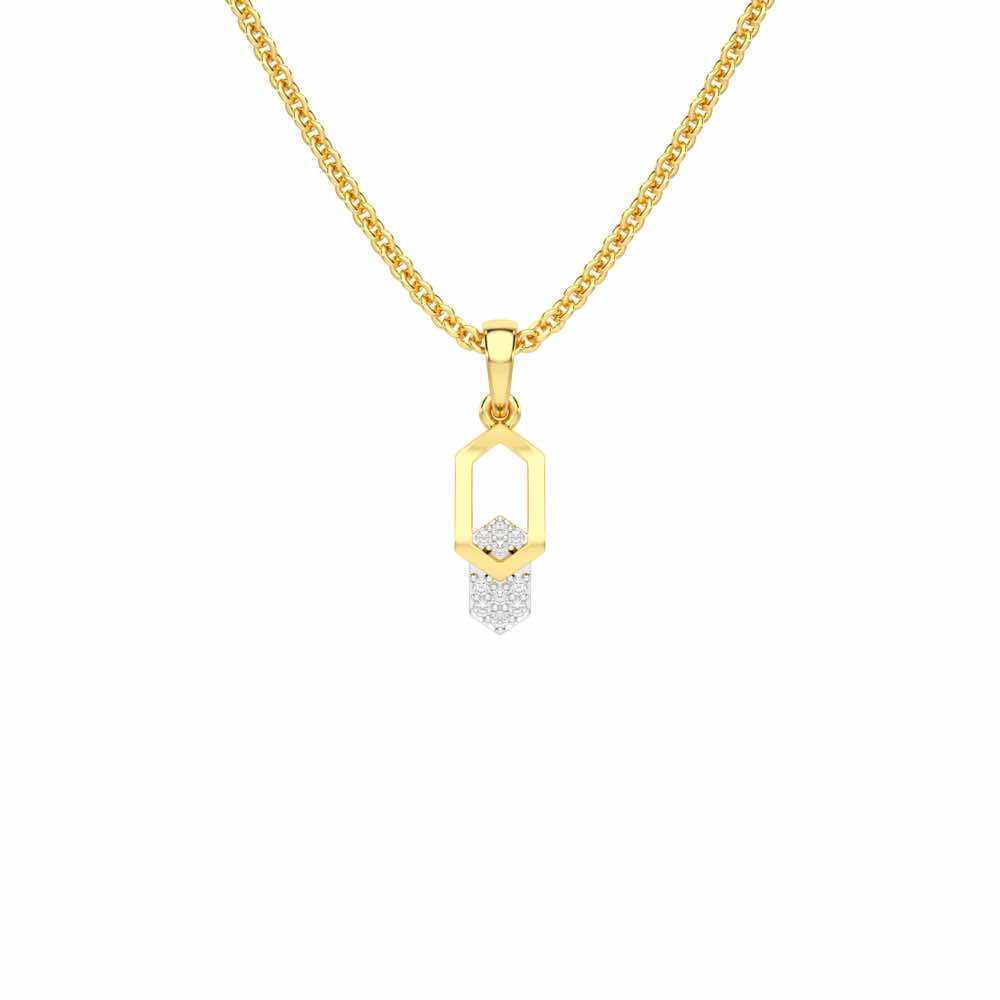 Soft Glow Silver Pendant - Yellow Gold - Image 1