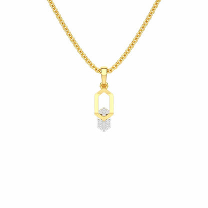 Soft Glow Silver Pendant - Yellow Gold - Image 1