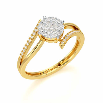 Shine Source Silver Ring - Yellow Gold - Image 1