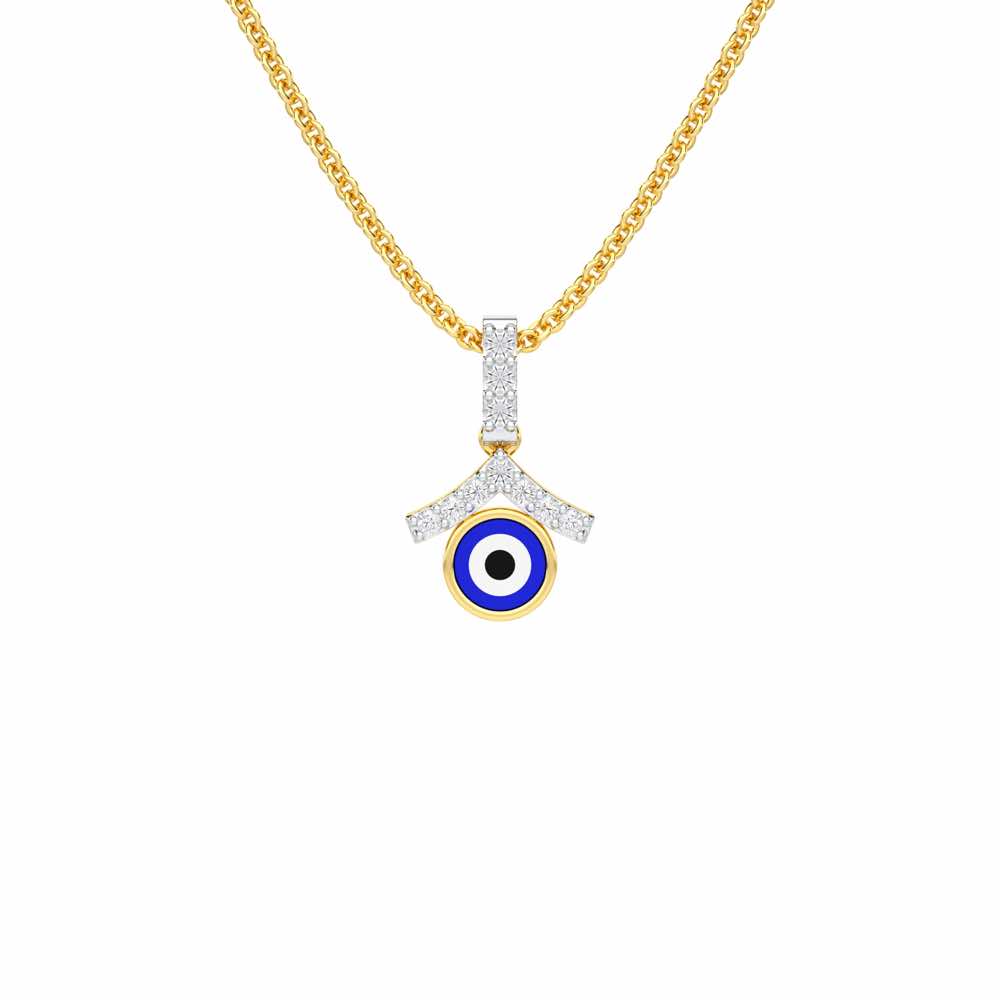 Eternal Shield Silver Pendant - Yellow Gold - Image 1