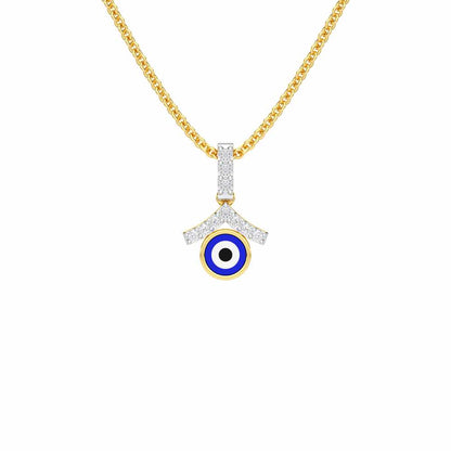 Eternal Shield Silver Pendant - Yellow Gold - Image 1