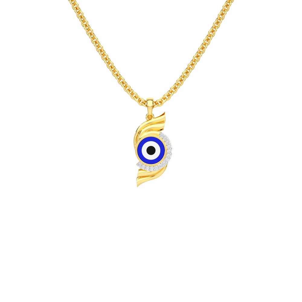 Mystic Protector Silver Pendant - Yellow Gold - Image 1