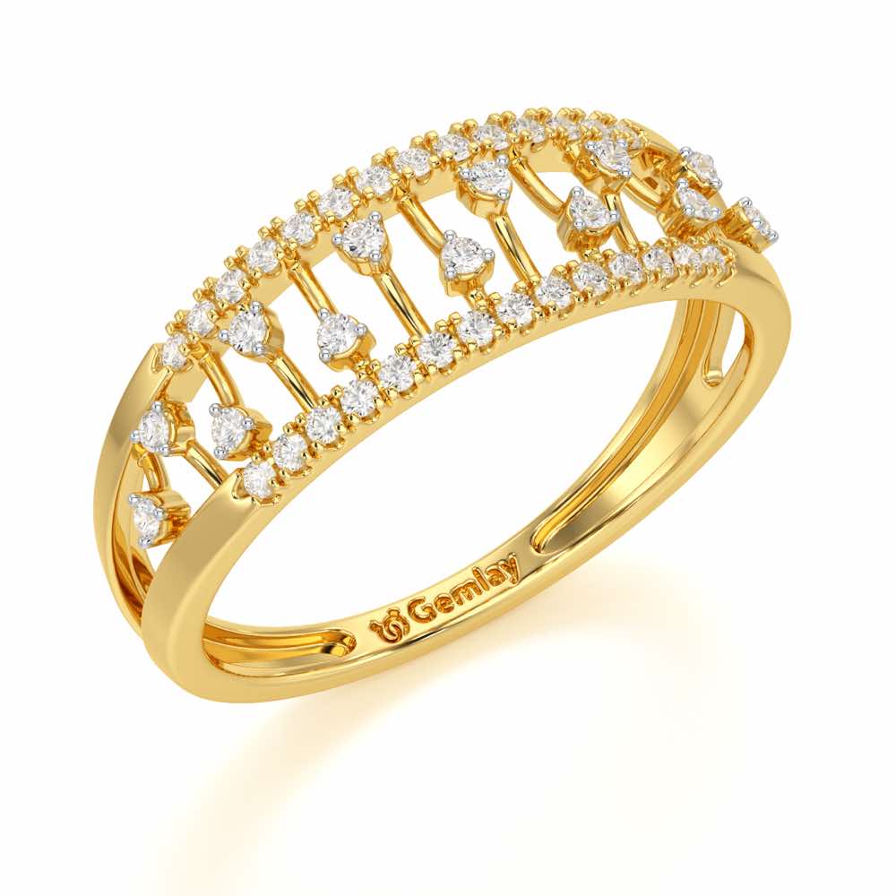 Glowy Serina Silver Ring - Yellow Gold - Image 1