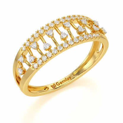 Glowy Serina Silver Ring - Yellow Gold - Image 1