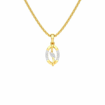 Twinkling Essence Silver Pendant - Yellow Gold - Image 1