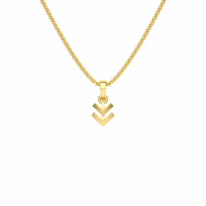 Double Arrow Gold Pendant - Yellow Gold - Image 1