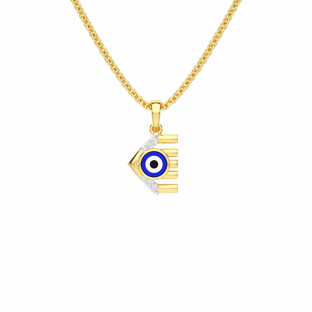 Fate Protector Silver Pendant - Yellow Gold - Image 1