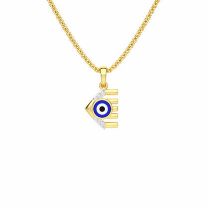 Fate Protector Silver Pendant - Yellow Gold - Image 1