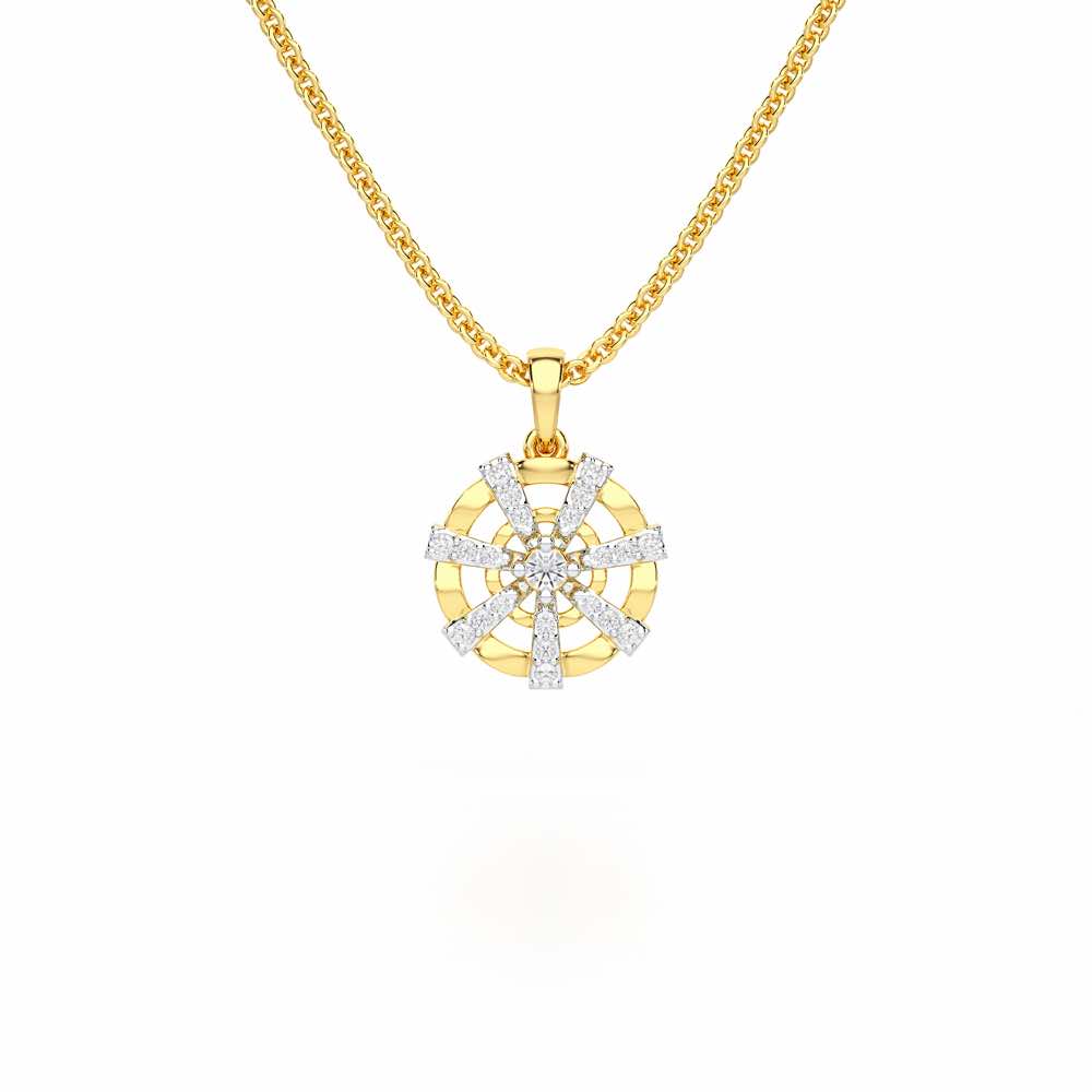 Ethereal Charm Silver Pendant - Yellow Gold - Image 1