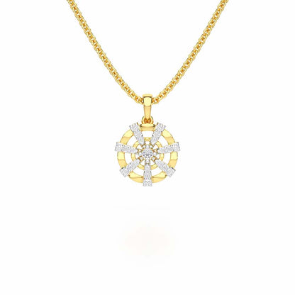 Ethereal Charm Silver Pendant - Yellow Gold - Image 1